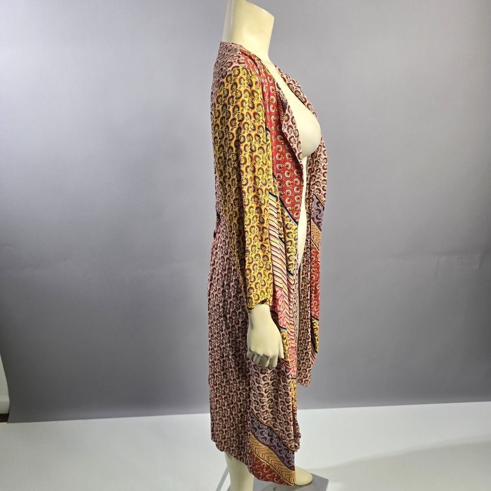 Cabi Xs Colorful Patterned Open Front Kimono R9 - Picture 3 of 5